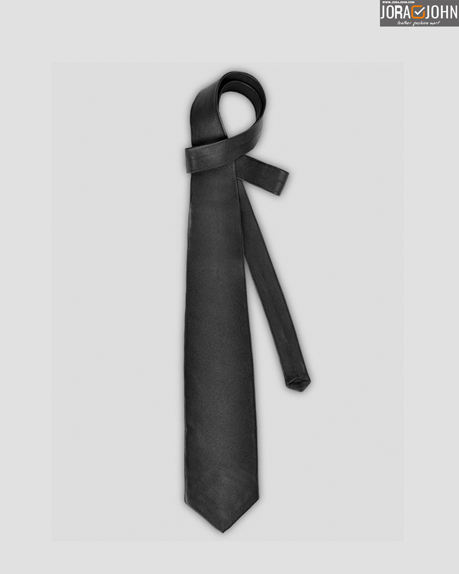 Leather Black Tie